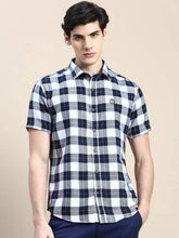 Men White Checked Casual Shirt-WILLACHECKS-98-White